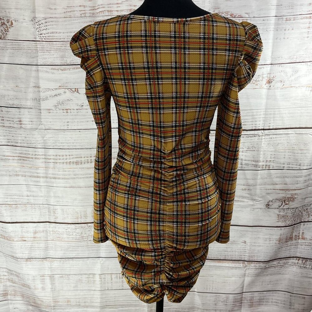 Plaid Bodycon Dress | "Absolutely Love it" | Small | Stretchy - Picture 3 of 6